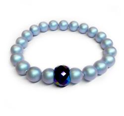Swarovski csiszolt kristályos gyöngy karkötő Iridescent Blue