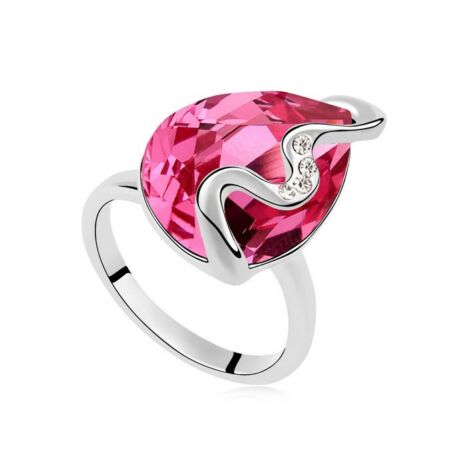 Rose brush- Swarovski kristályos - Gyűrű - rózsaszín