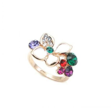 Bogyós virág - Swarovski kristályos - Gyűrű