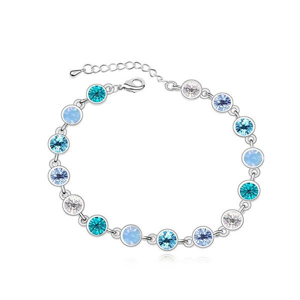 Kristály tél - Swarovski kristályos karkötő - kék