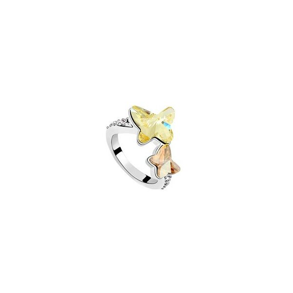 Pillala - sárga - Swarovski kristályos - Gyűrű