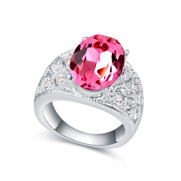 Margo- rózsaszín- Swarovski kristályos - Gyűrű