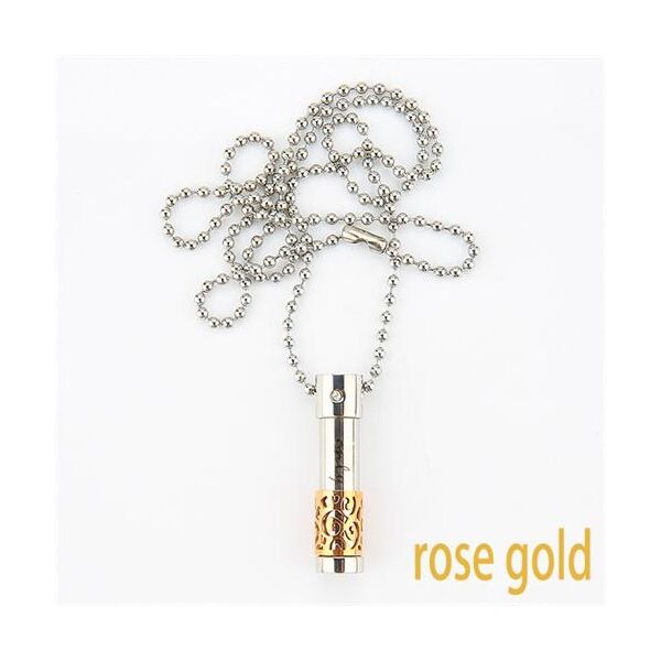 Parfümtartó - nemesacél nyaklánc - kicsi, rózsa arany