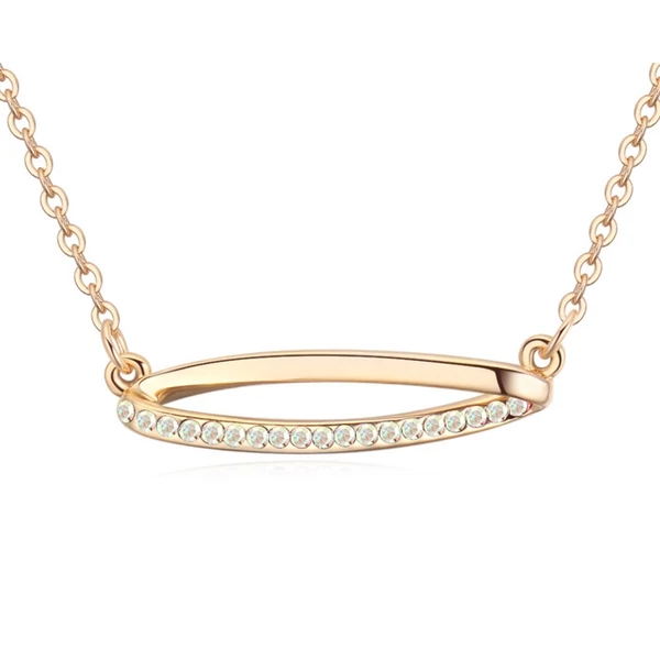 Sodrás- Swarovski kristályos nyaklánc-színjátszó fehér