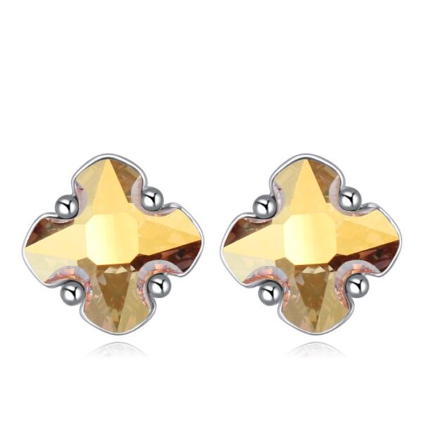 Hürrem - borostyán- Swarovski kristályos fülbevaló