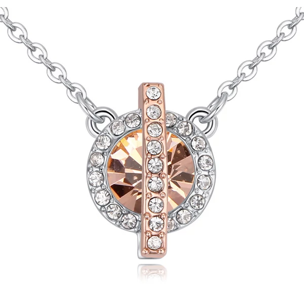 Vibrant Hope  - Swarovski kristályos nyaklánc - borostyán