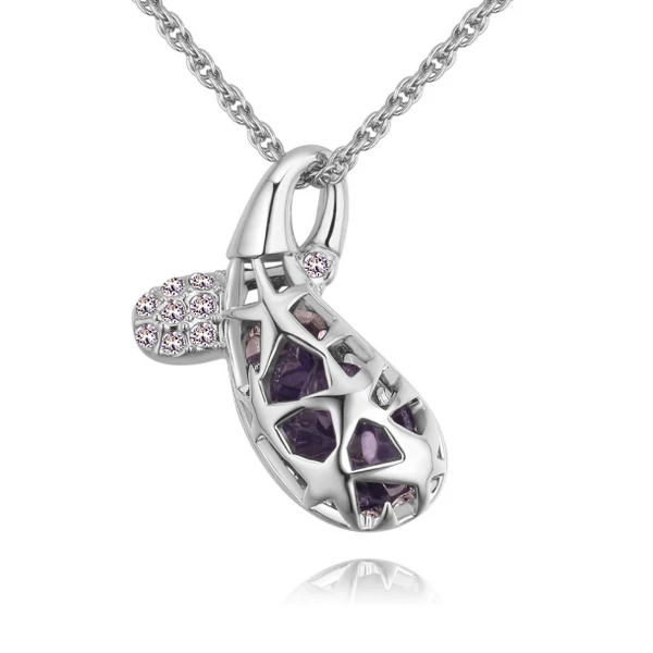 Lapidum - lila- Swarovski kristályos nyaklánc