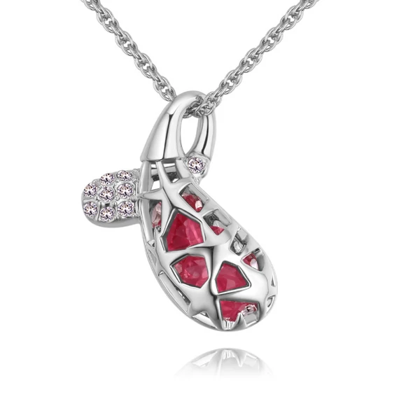 Lapidum - rózsaszín- Swarovski kristályos nyaklánc