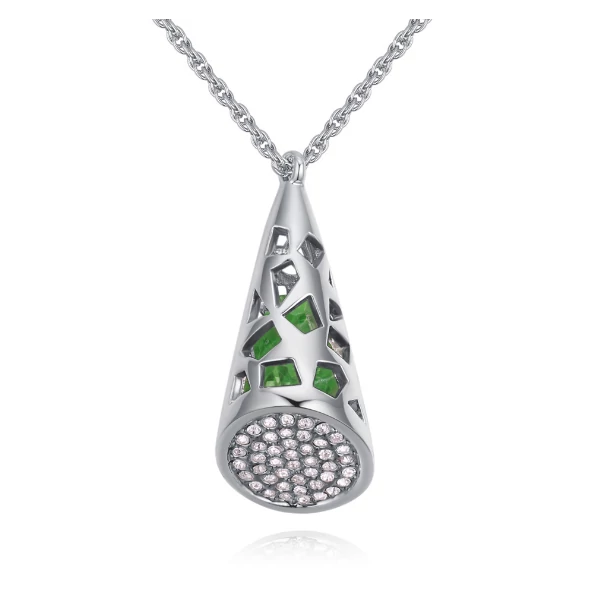 Tectum nyaklánc - zöld -  Swarovski kristályos