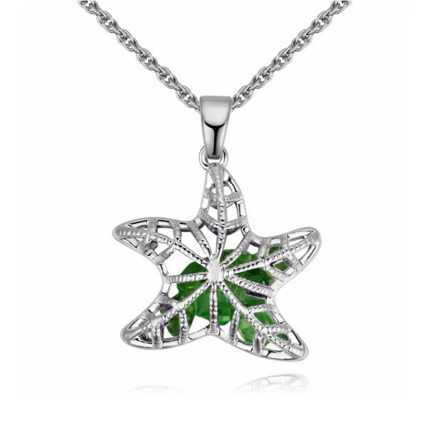 Starfish - zöld - Swarovski kristályos nyaklánc