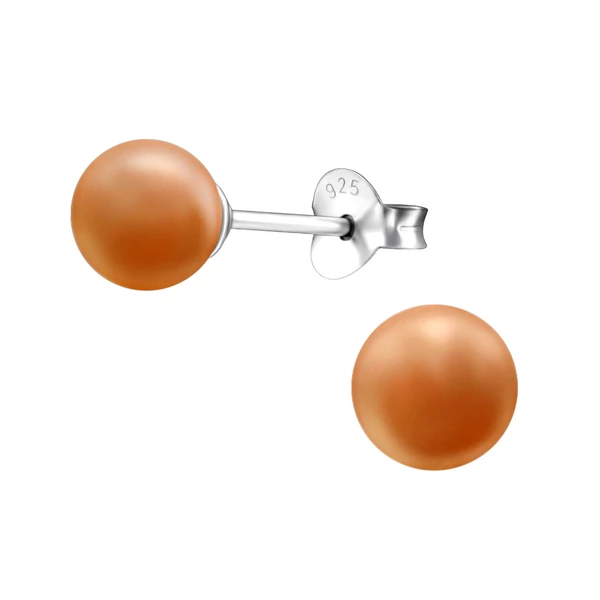Galena - Swarovski gyöngy fülbevaló - Peach