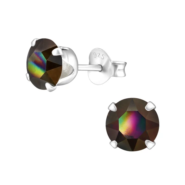 Tierra - Swarovski kristályos fülbevaló - Rainbow Dark