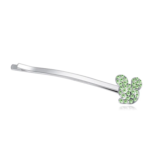 Minnie -zöld- Swarovski kristályos- hajcsat