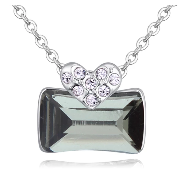 Ridikül- szürke- Swarovski kristályos nyaklánc