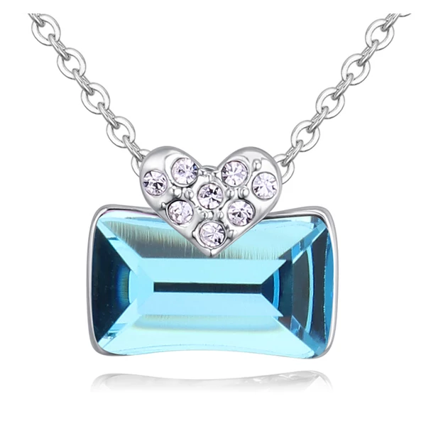 Ridikül- kék- Swarovski kristályos nyaklánc