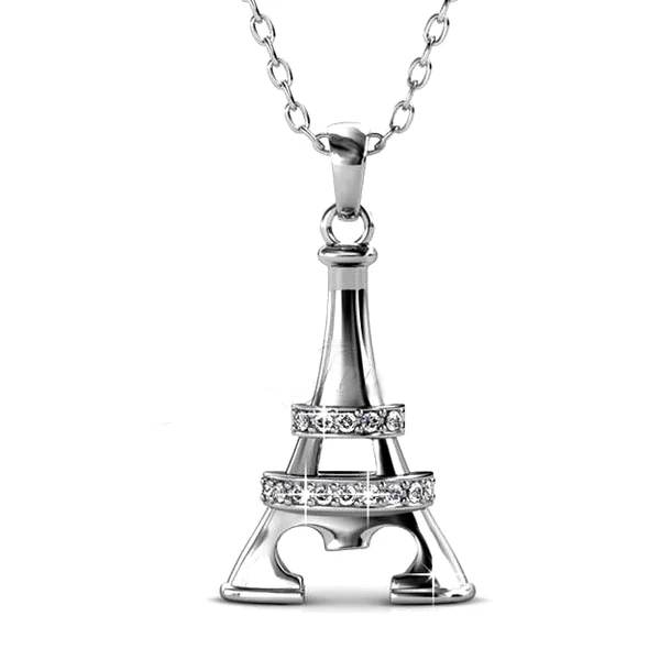 Francia szerelem - Swarovski kristályos  nyaklánc - fehér