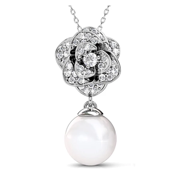 Gyöngyvirág - Swarovski kristályos  nyaklánc