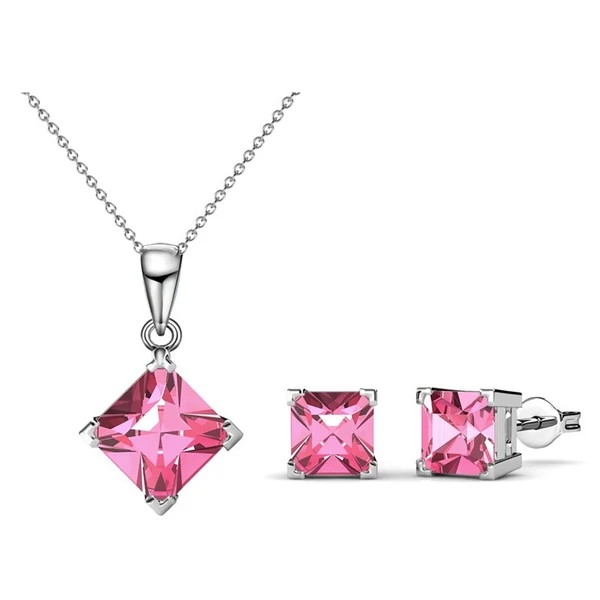 Nella Swarovski kristályos szett - rózsaszín