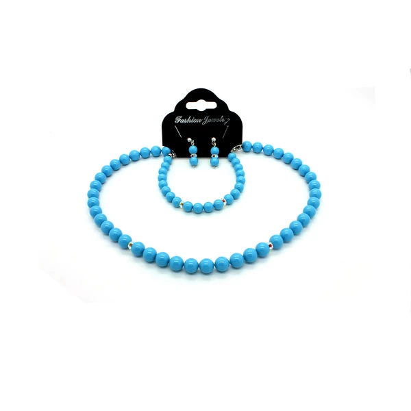 Swarovski gyöngy ékszerszett - Turquoise Pearl - világoskék