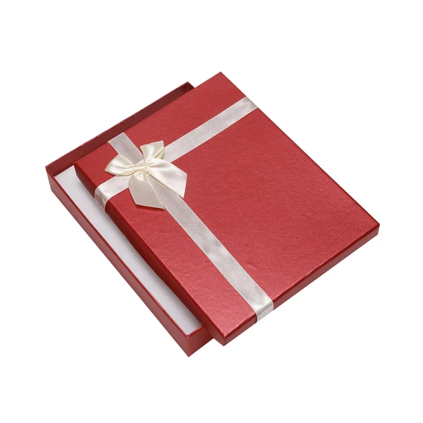 Bordó,krém masnis díszdoboz - ékszerszettekhez - nagy 125x165x32 mm