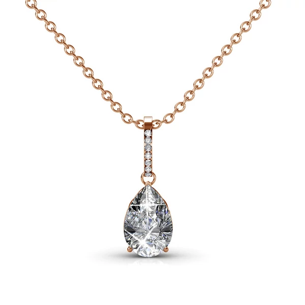 Fortuna - Swarovski kristályos nyaklánc díszdobozban - fehér