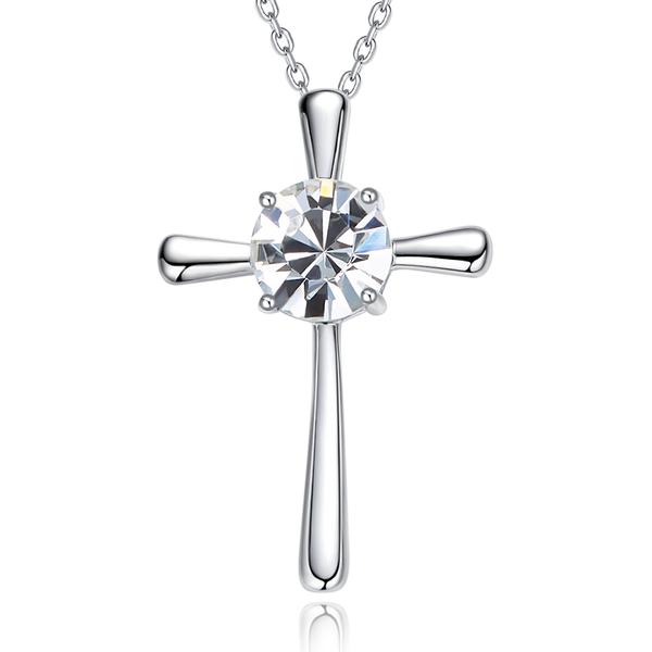White cross- Swarovski kristályos nyaklánc