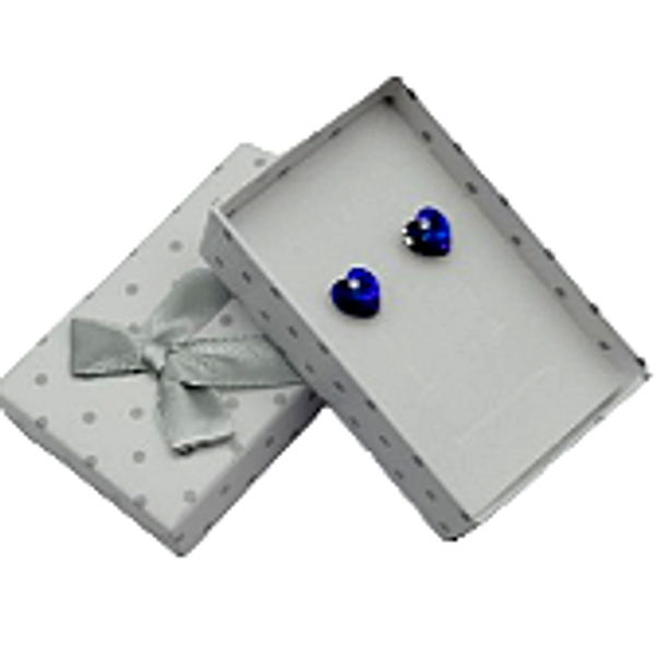 Csillogó szív- Swarovski kristályos fülbevaló-kék