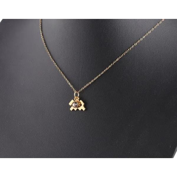 Lucky Birthstones születésnapi kő nyaklánc-Vízöntő
