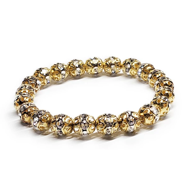 Swarovski gyöngy karkötő - arany