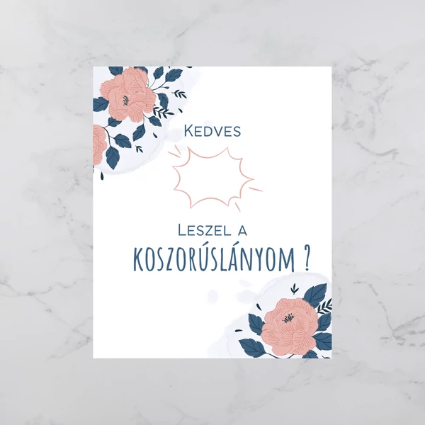 Leszel a koszorúslányom ? -  Kísérőkártya