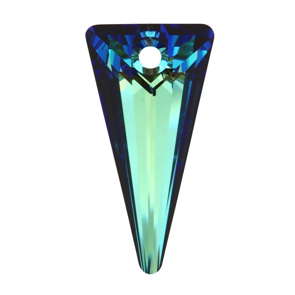 Spike Pendant- Swarovski medál - Bermuda Blue - kékeszöld -28 mm