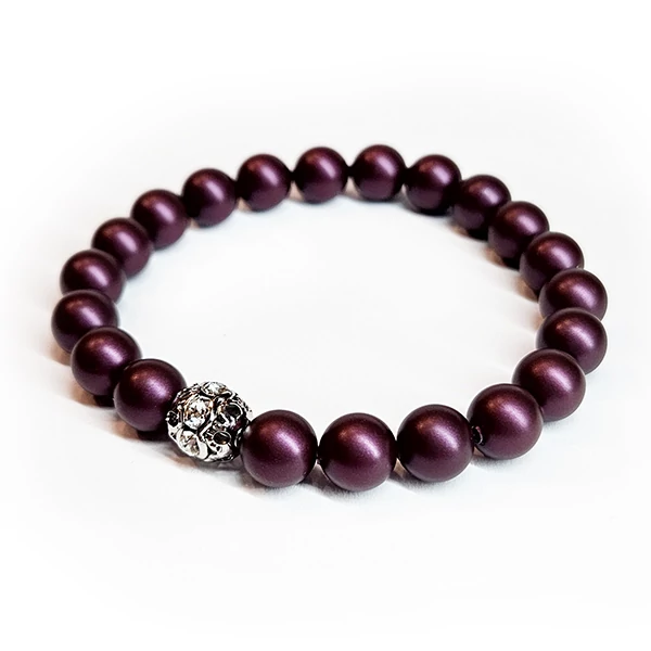 Swarovski gyöngy karkötő - Elderberry 