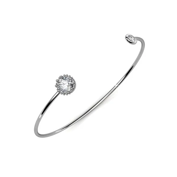 Samy-Swarovski kristályos karperec - fehér