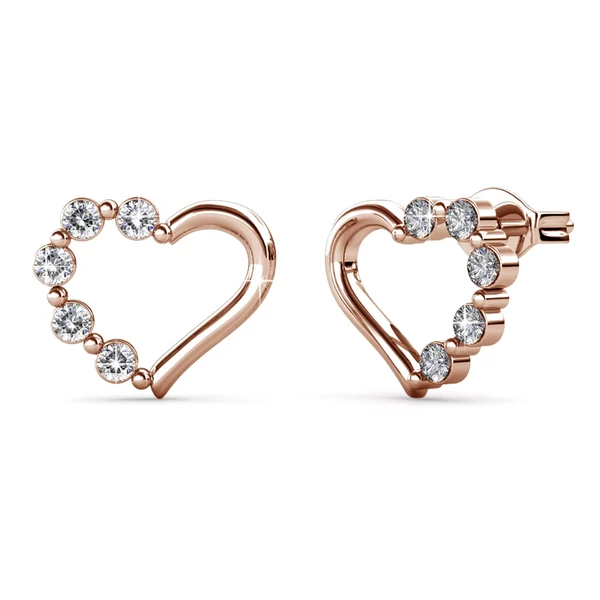 HEART- Swarovski kristályos fülbevaló