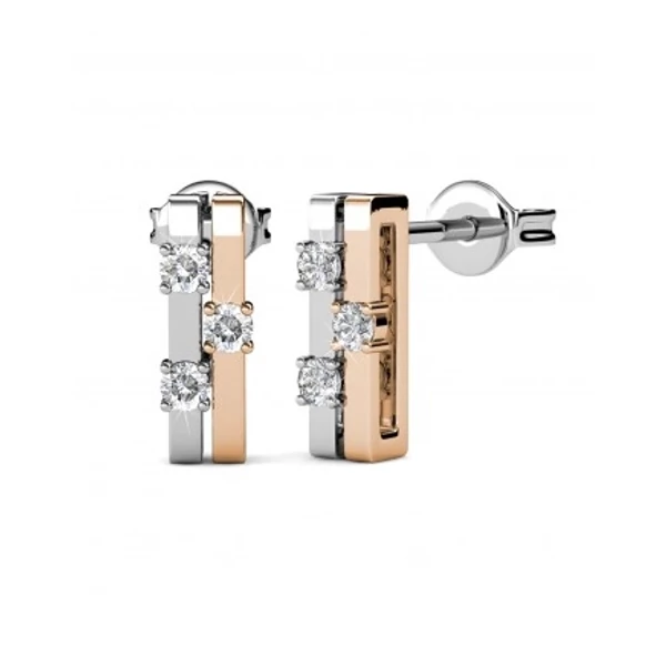 Avery- Swarovski kristályos fülbevaló - fehér