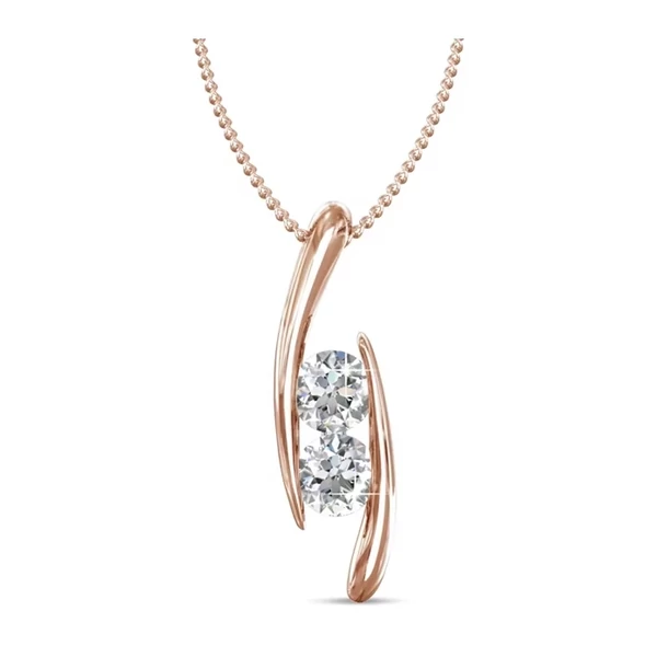 Egymás mellett - Swarovski kristályos  nyaklánc - fehér