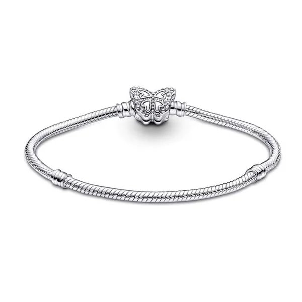 Pandora stílusú karlánc - pillangó- 17 cm