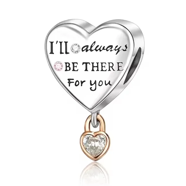 Pandora stílusú ezüst charm - I'll alwaysbe there for you