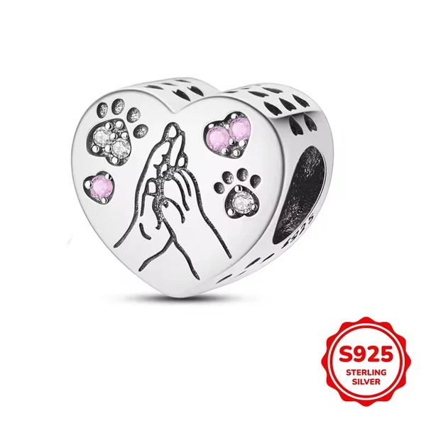 Pandora stílusú ezüst charm - Love
