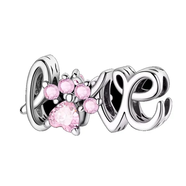 Pandora stílusú ezüst charm - Love