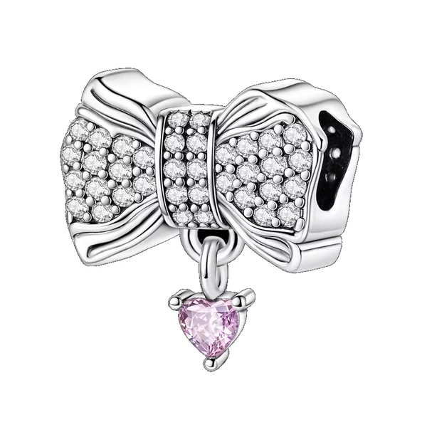 Pandora stílusú ezüst charm - Masni