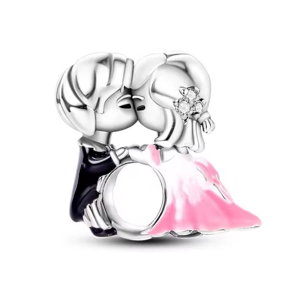Pandora stílusú ezüst charm - Love me