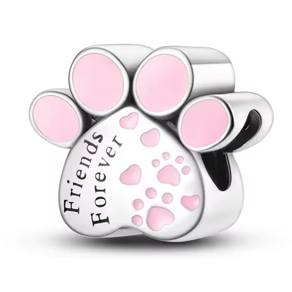Pandora stílusú ezüst charm - Friends forever