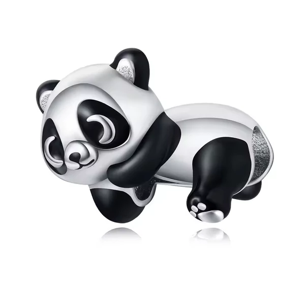 Pandora stílusú ezüst charm - Panda