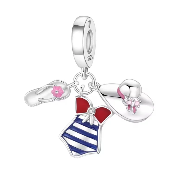 Pandora stílusú ezüst charm - Vakáció