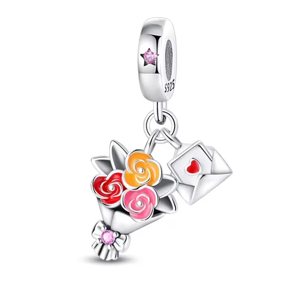 Pandora stílusú ezüst charm - Vallomás