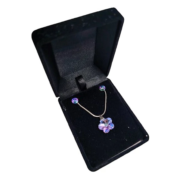 Virágom- Swarovski kristályos nemesacél szett