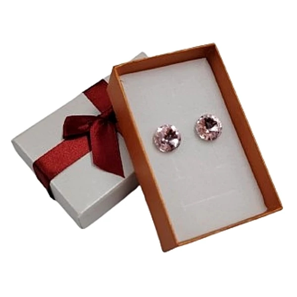 Csillogó kör- Swarovski kristályos fülbevaló-rózsaszín