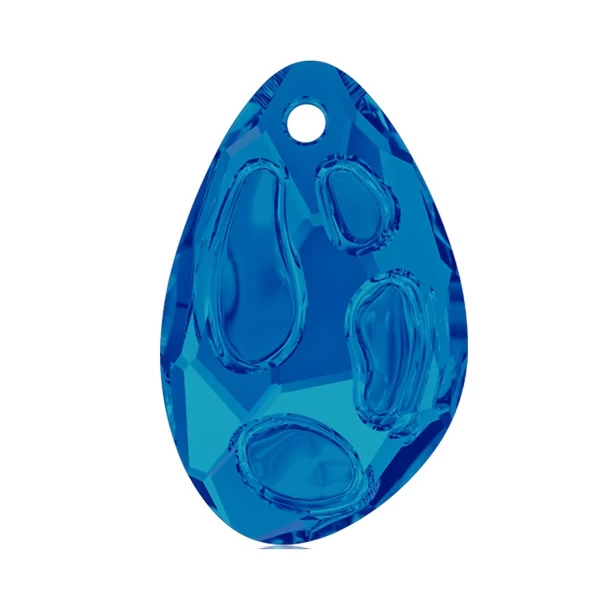 Radiolarian Pendant - Swarovski medál - Bermuda Blue
