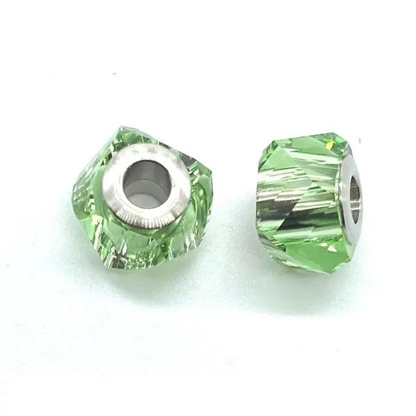 BeCharmed Helix Bead- Swarovski gyöngy- Peridot